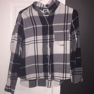 Dark blue and white Old Navy flannel